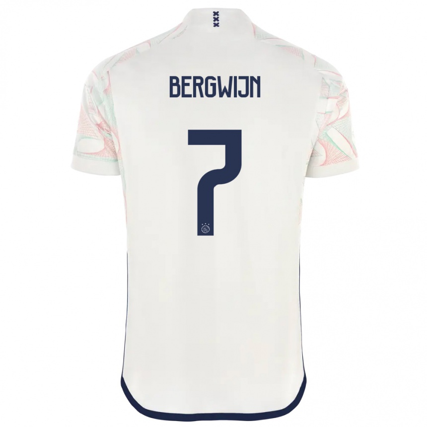 Kids  Steven Bergwijn #7 White Away Jersey 2023/24 T-Shirt