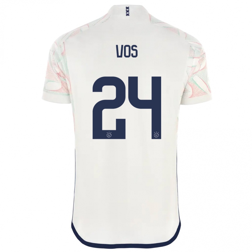 Kids  Silvano Vos #24 White Away Jersey 2023/24 T-Shirt