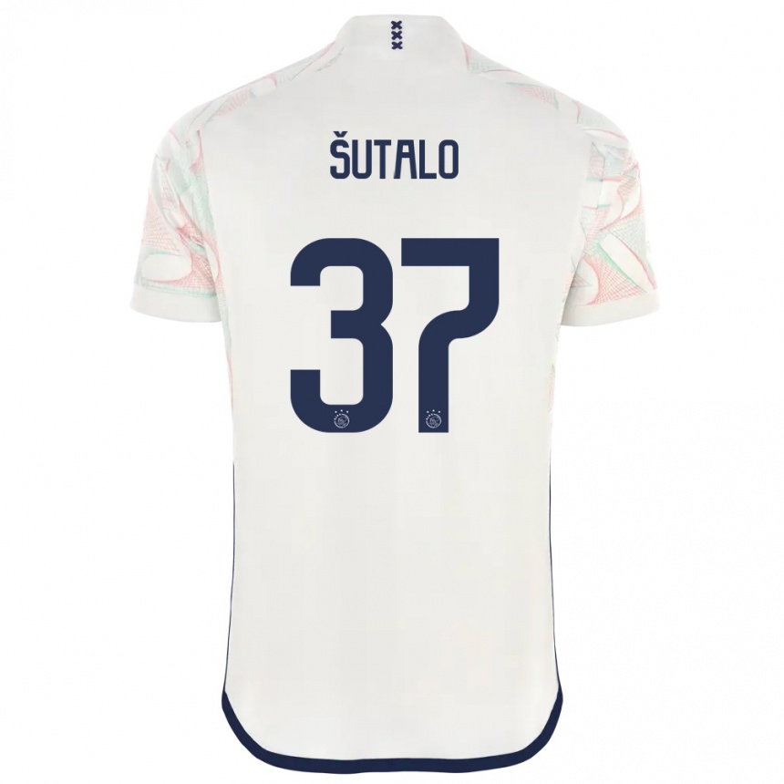 Kids  Josip Sutalo #37 White Away Jersey 2023/24 T-Shirt