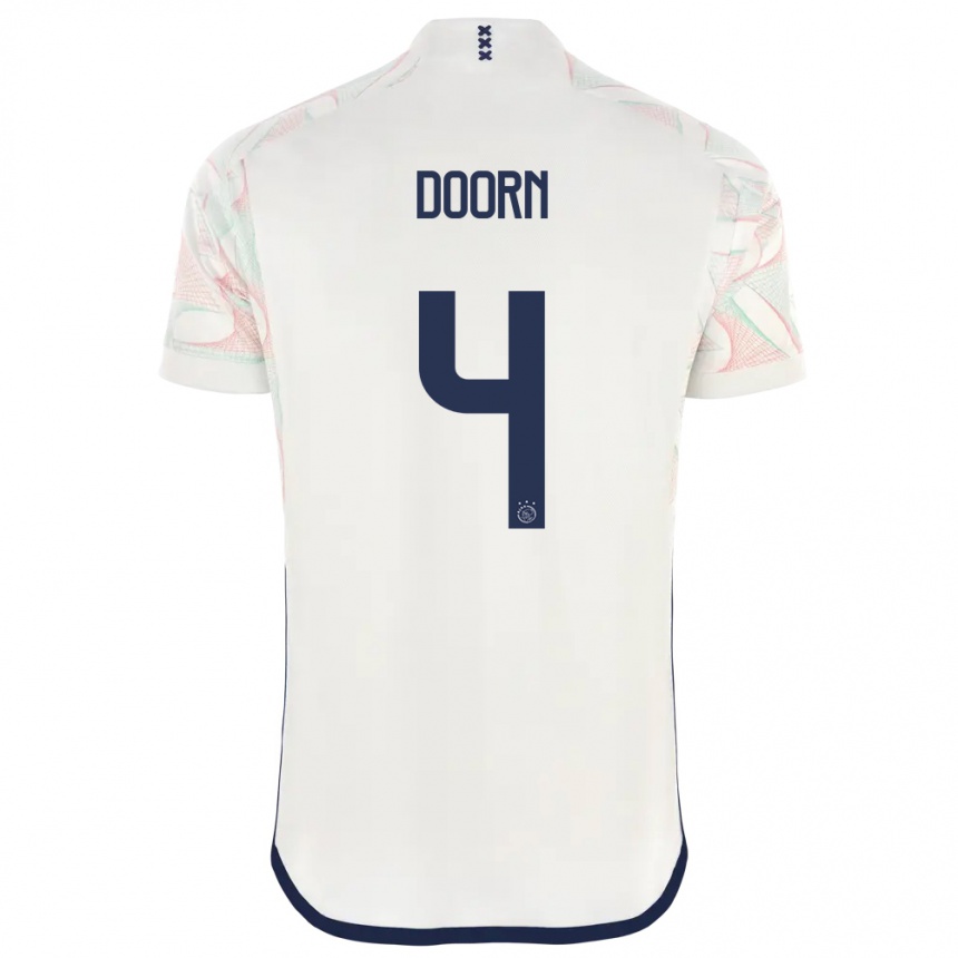 Kids  Lisa Doorn #4 White Away Jersey 2023/24 T-Shirt