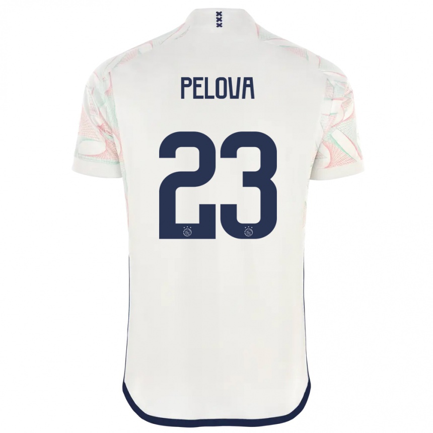 Kids  Victoria Pelova #23 White Away Jersey 2023/24 T-Shirt