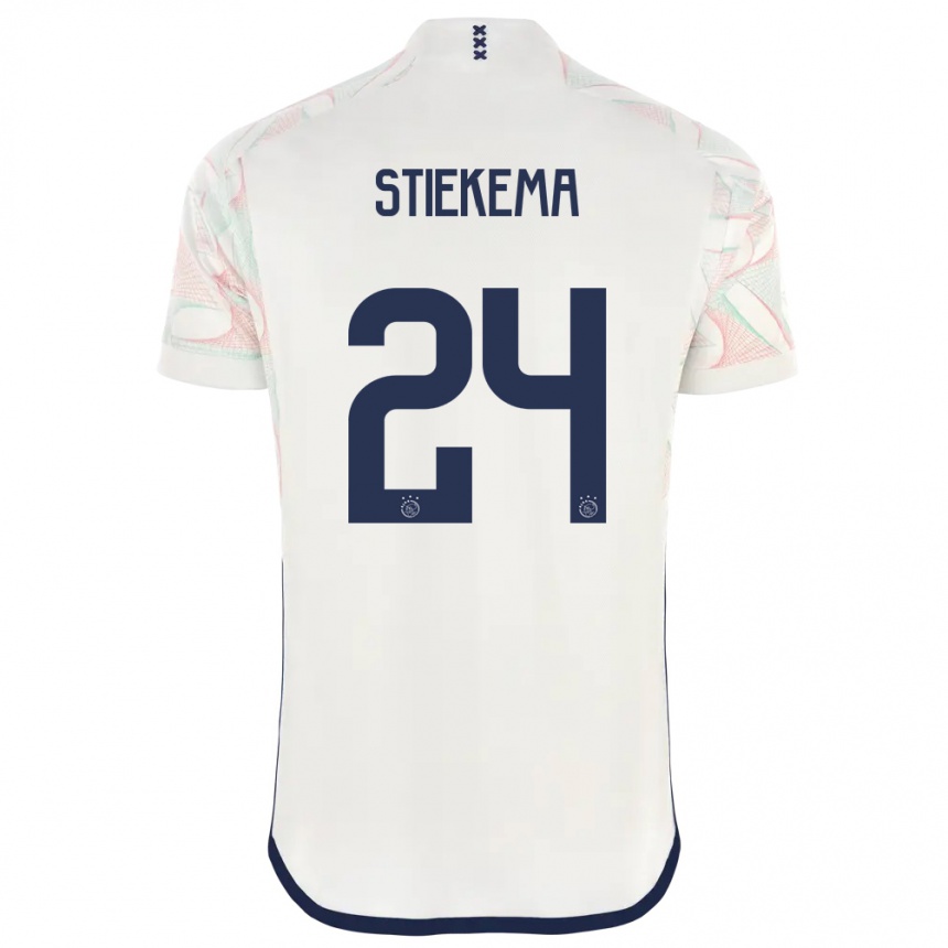 Kids  Iris Stiekema #24 White Away Jersey 2023/24 T-Shirt