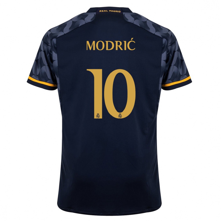 Kids  Luka Modric #10 Dark Blue Away Jersey 2023/24 T-Shirt