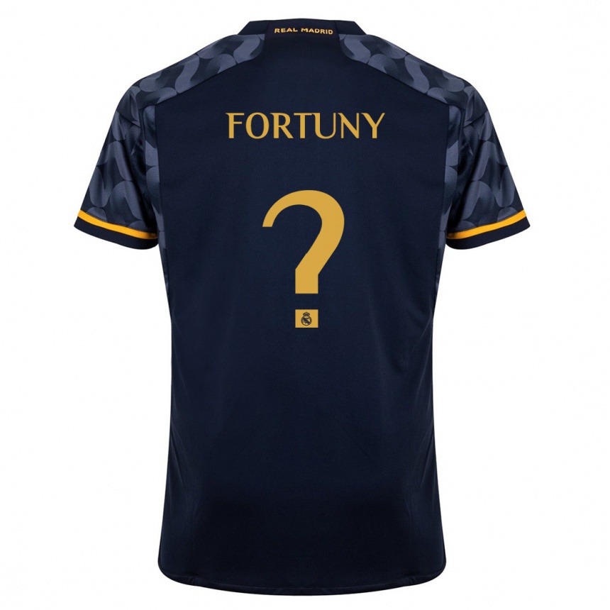 Kids  Pol Fortuny #0 Dark Blue Away Jersey 2023/24 T-Shirt