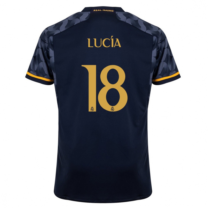 Kids  Lucia Rodriguez #18 Dark Blue Away Jersey 2023/24 T-Shirt