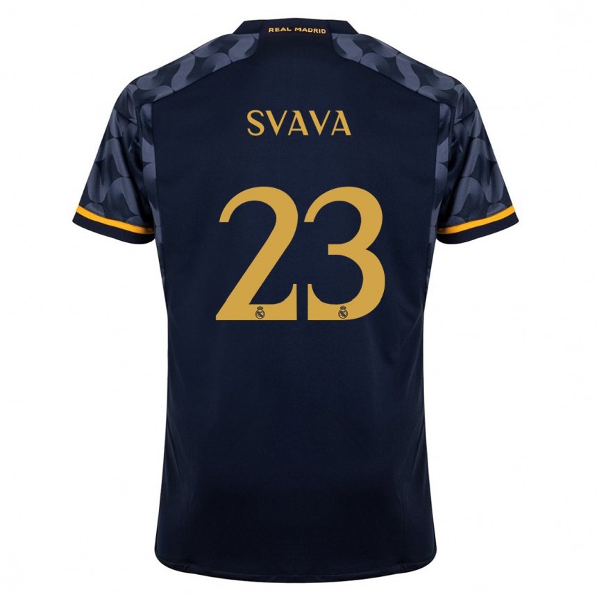 Kids  Sofie Svava #23 Dark Blue Away Jersey 2023/24 T-Shirt