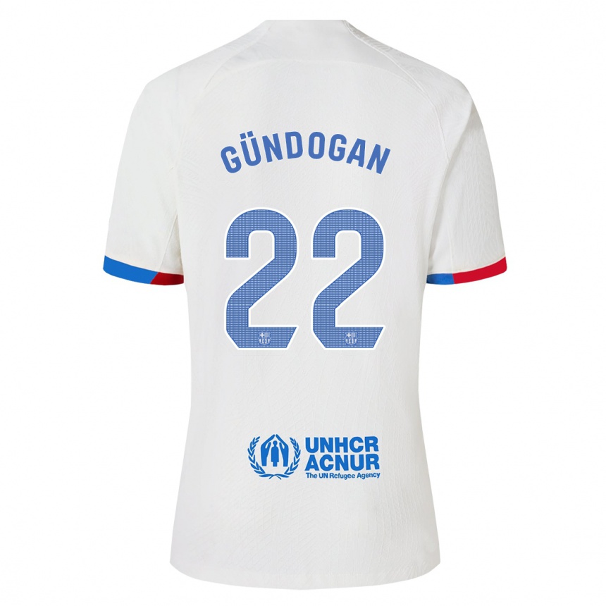 Kids  Ilkay Gundogan #22 White Away Jersey 2023/24 T-Shirt