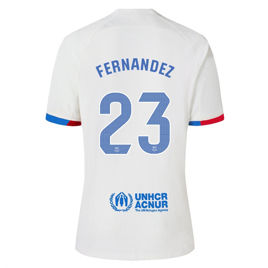 Kids  Pelayo Fernandez #23 White Away Jersey 2023/24 T-Shirt