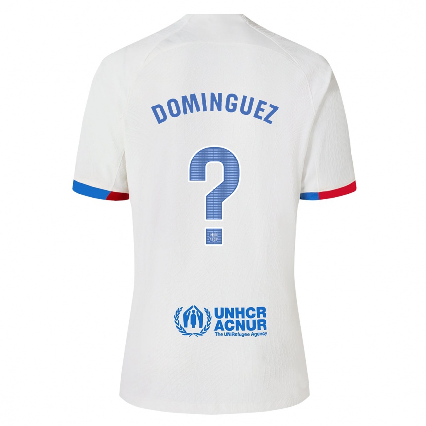 Kids  Sergi Dominguez #0 White Away Jersey 2023/24 T-Shirt