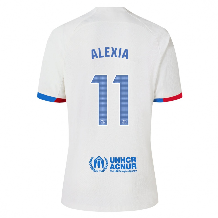 Kids  Alexia Putellas #11 White Away Jersey 2023/24 T-Shirt