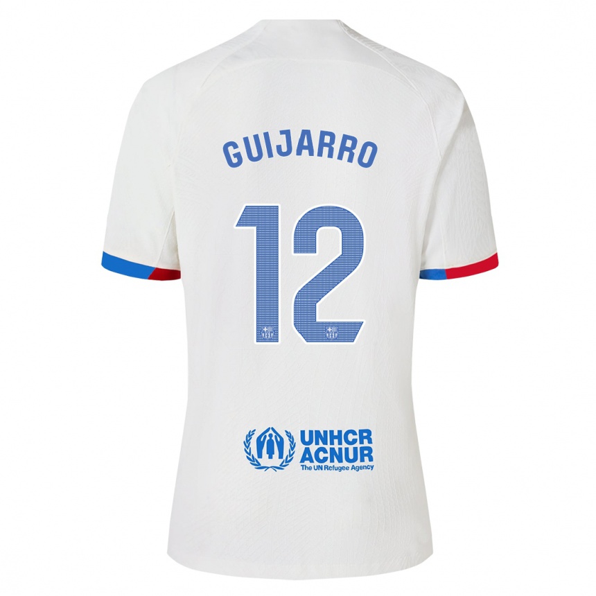 Kids  Patricia Guijarro #12 White Away Jersey 2023/24 T-Shirt