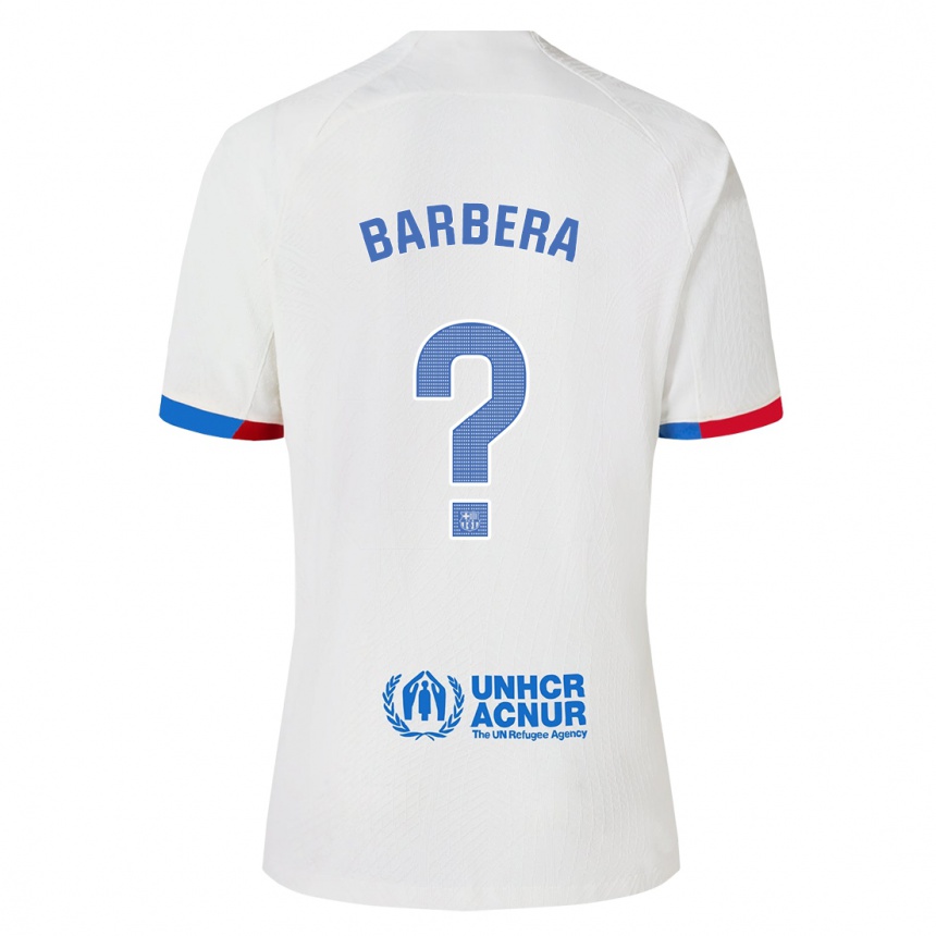 Kids  Victor Barbera #0 White Away Jersey 2023/24 T-Shirt