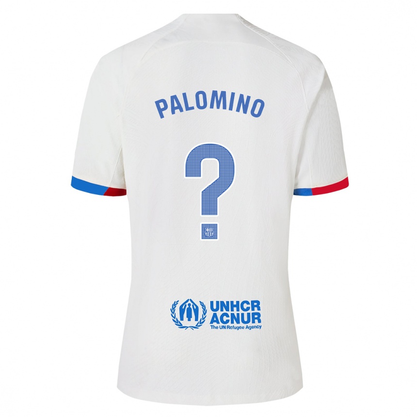 Kids  Oriol Palomino #0 White Away Jersey 2023/24 T-Shirt