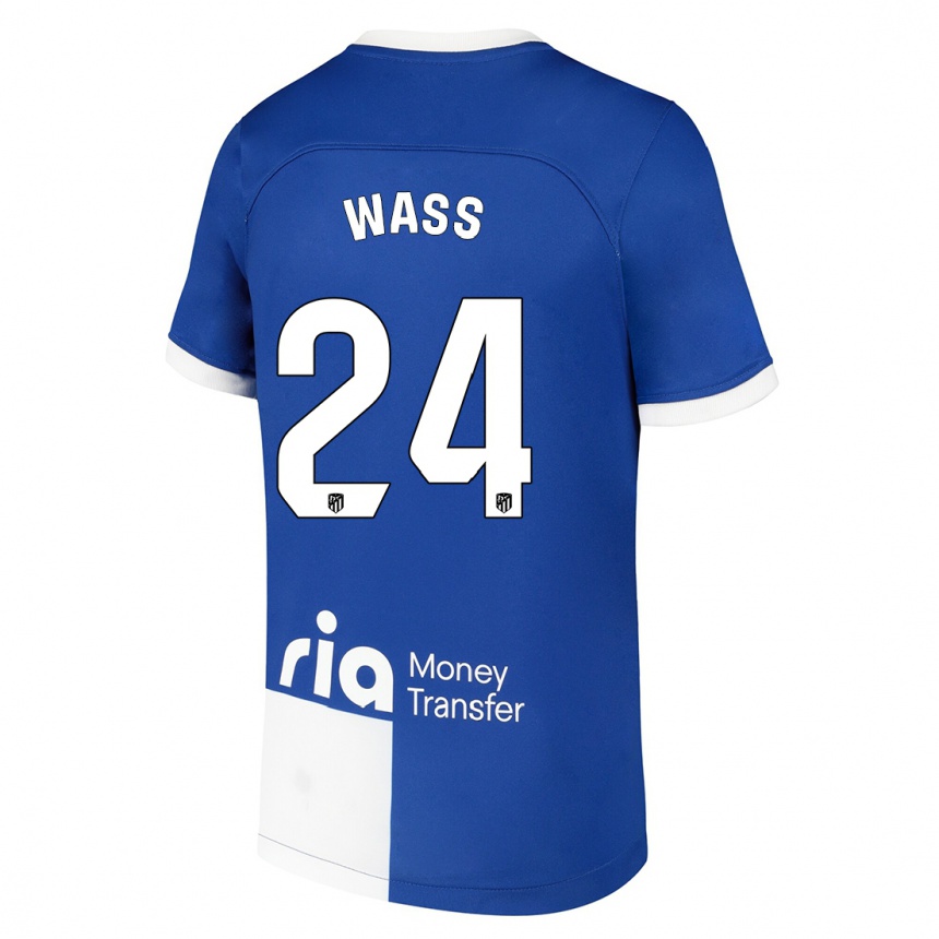 Kids  Daniel Wass #24 Blue White Away Jersey 2023/24 T-Shirt