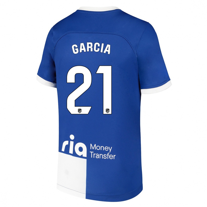 Kids  Sheila Garcia #21 Blue White Away Jersey 2023/24 T-Shirt