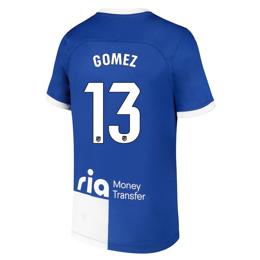 Kids  Christian Gomez #13 Blue White Away Jersey 2023/24 T-Shirt