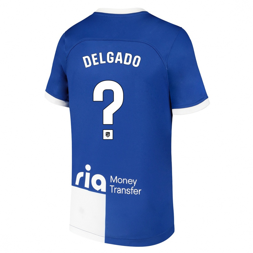 Kids  Gonzalo Onrubia Delgado #0 Blue White Away Jersey 2023/24 T-Shirt