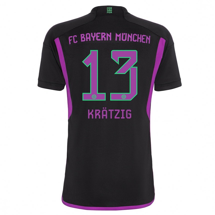 Kids  Frans Krätzig #13 Black Away Jersey 2023/24 T-Shirt