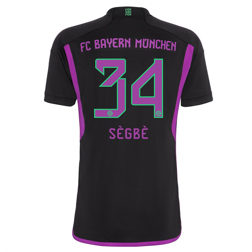 Kids  Désiré Sègbè #34 Black Away Jersey 2023/24 T-Shirt