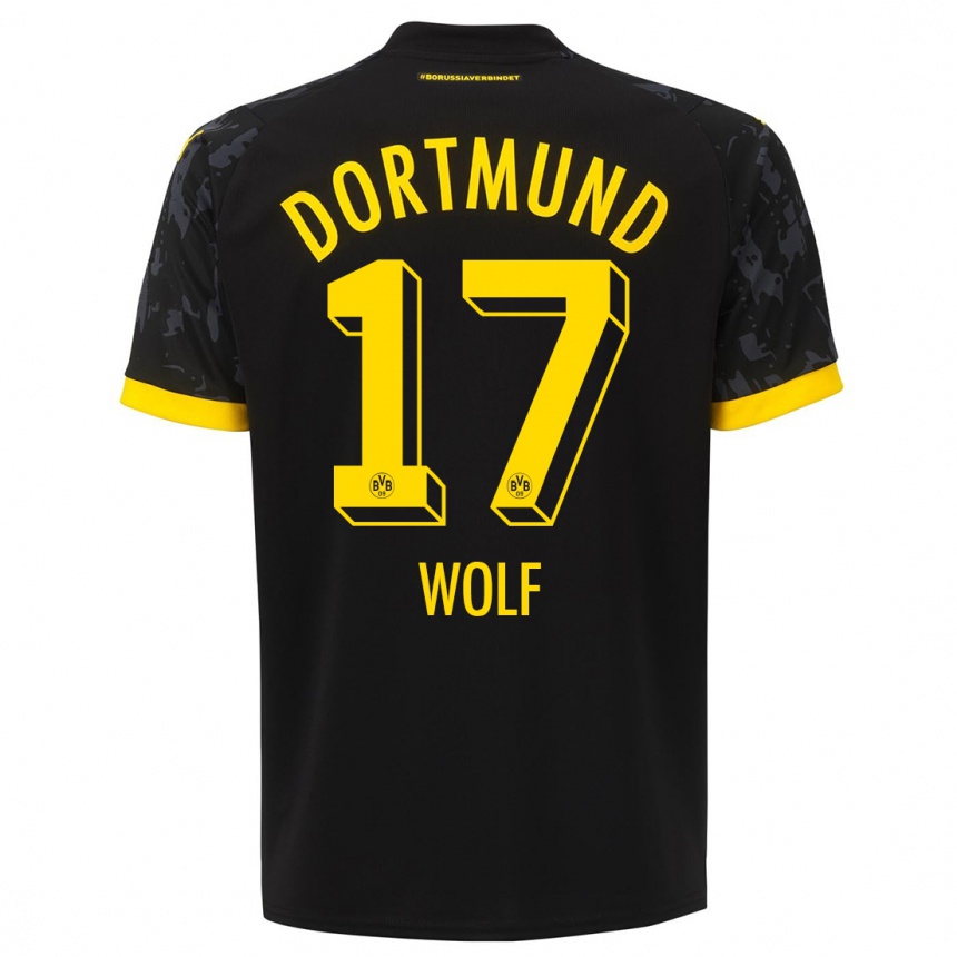 Kids  Marius Wolf #17 Black Away Jersey 2023/24 T-Shirt