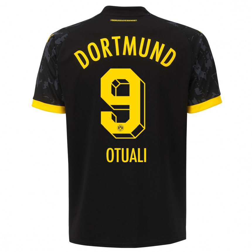 Kids  Moses Otuali #9 Black Away Jersey 2023/24 T-Shirt