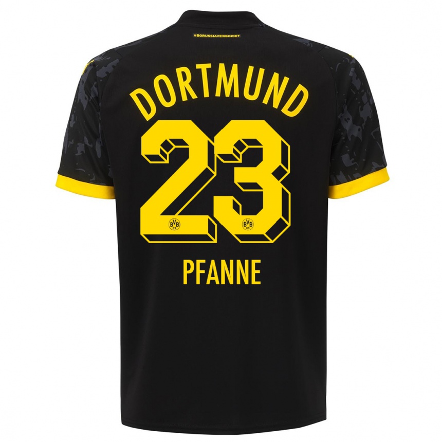 Kids  Franz Pfanne #23 Black Away Jersey 2023/24 T-Shirt