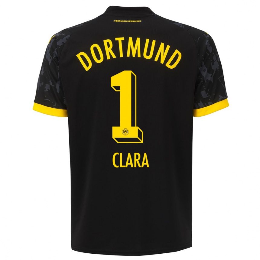 Kids  Woltering Clara #1 Black Away Jersey 2023/24 T-Shirt