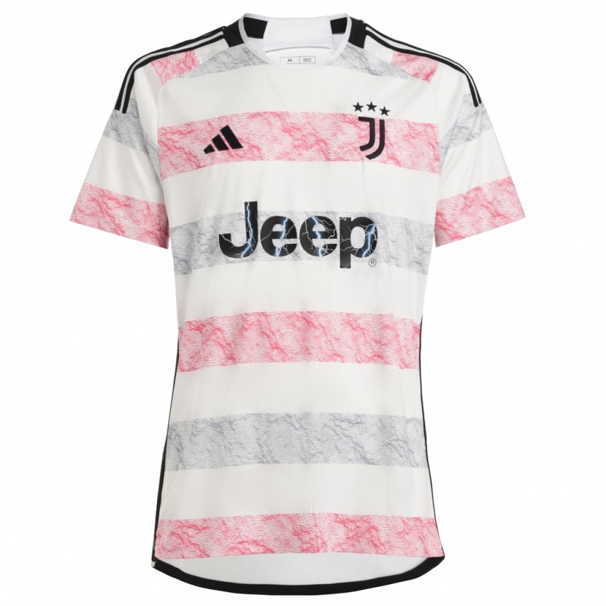 Kids  Cristiana Girelli #10 White Pink Away Jersey 2023/24 T-Shirt