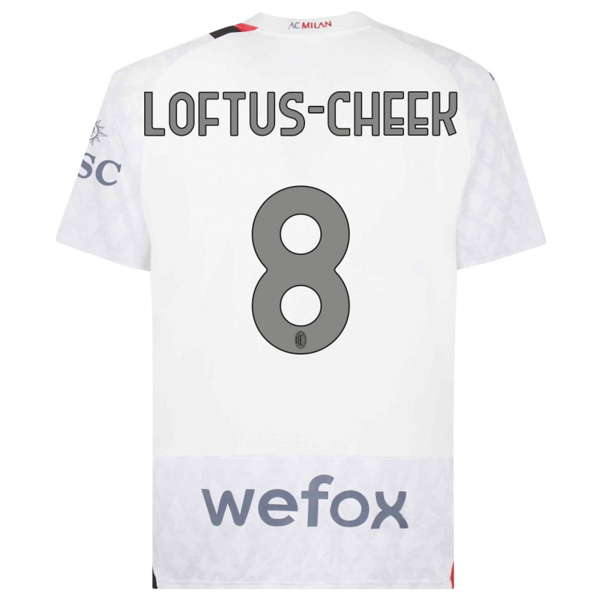 Kids  Ruben Loftus-Cheek #8 White Away Jersey 2023/24 T-Shirt