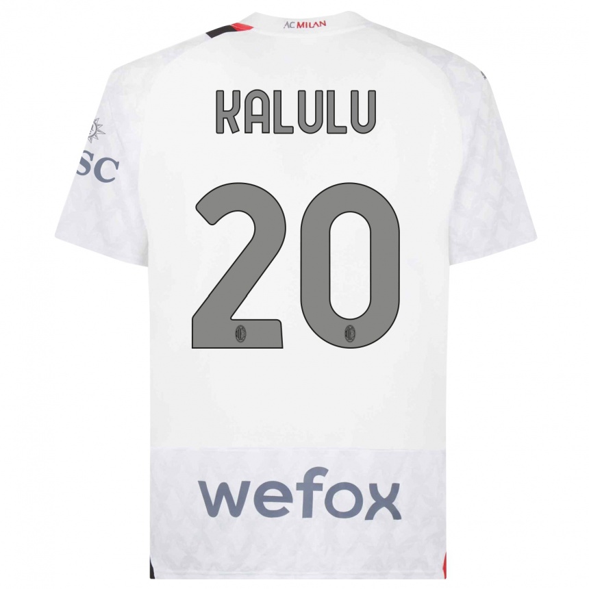 Kids  Pierre Kalulu #20 White Away Jersey 2023/24 T-Shirt