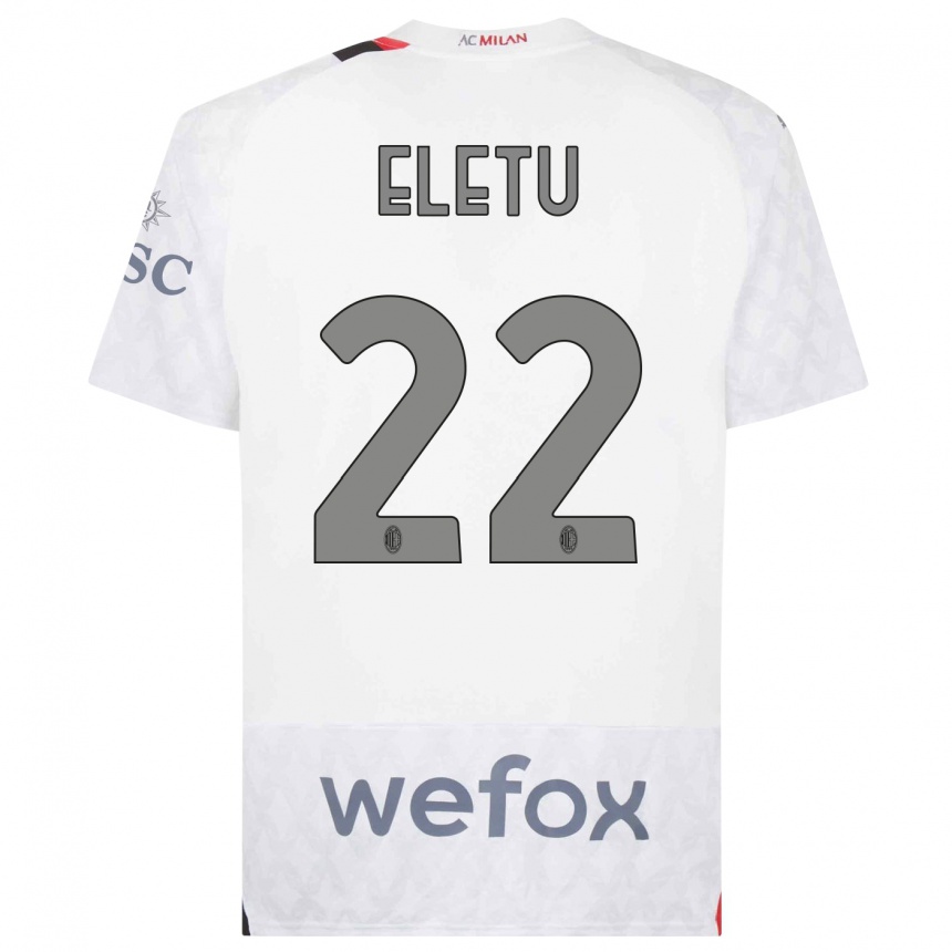 Kids  Victor Eletu #22 White Away Jersey 2023/24 T-Shirt