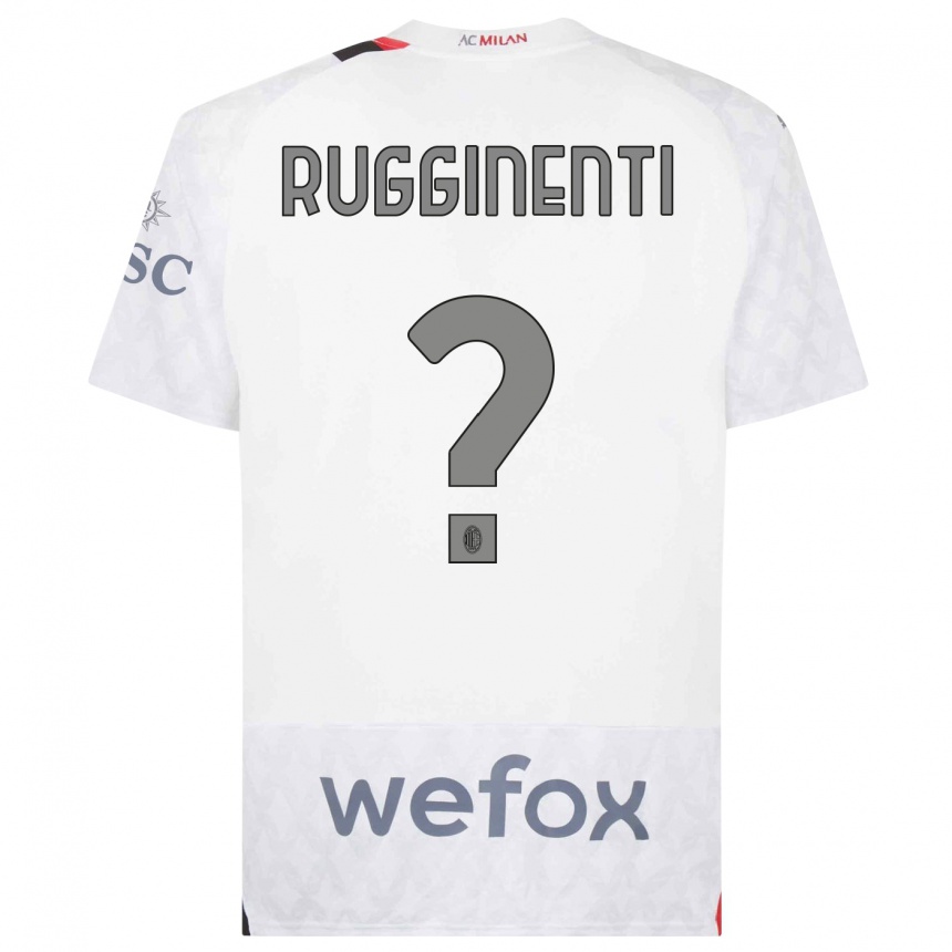 Kids  Omar Rugginenti #0 White Away Jersey 2023/24 T-Shirt