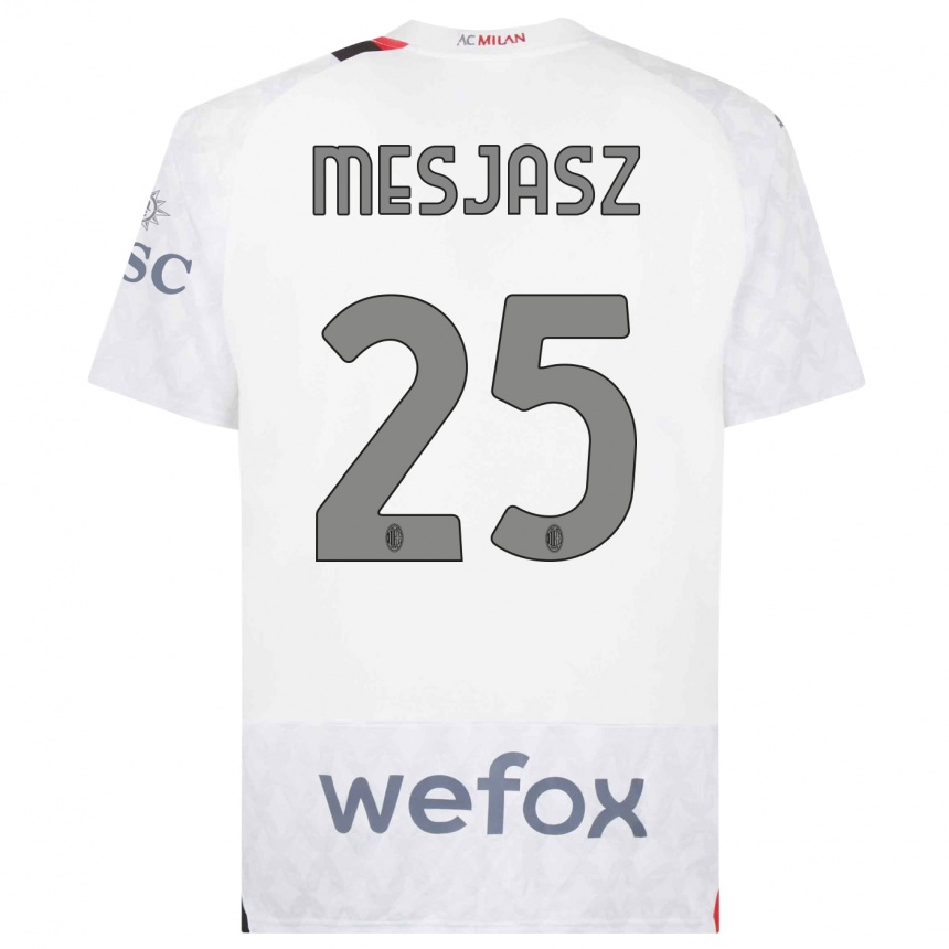 Kids  Malgorzata Mesjasz #25 White Away Jersey 2023/24 T-Shirt