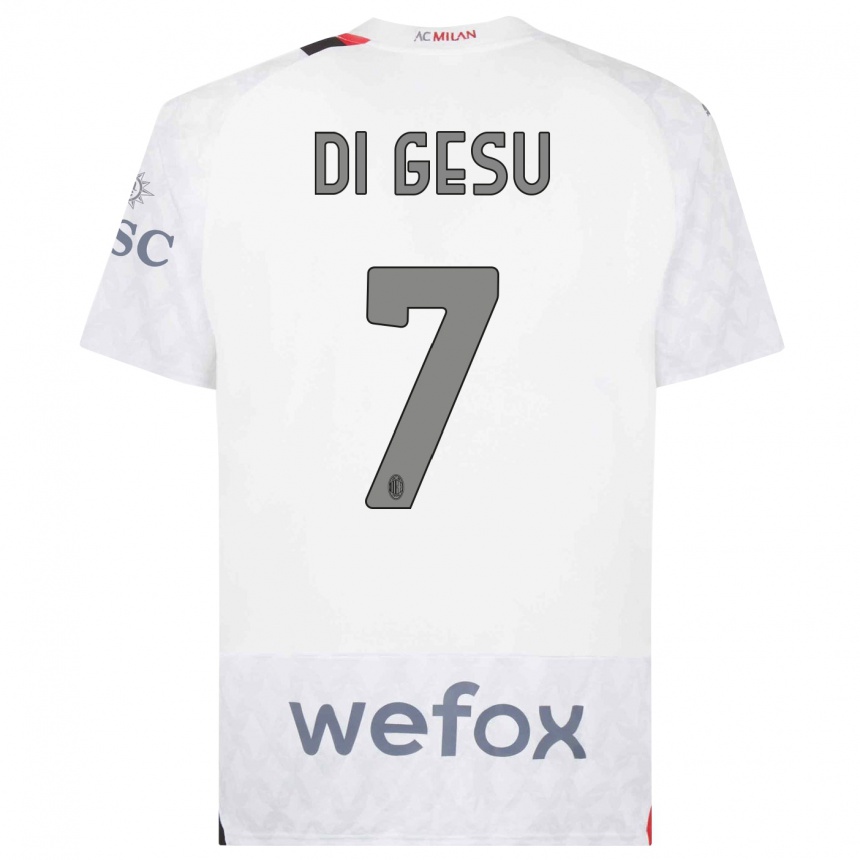 Kids  Enrico Di Gesu #7 White Away Jersey 2023/24 T-Shirt