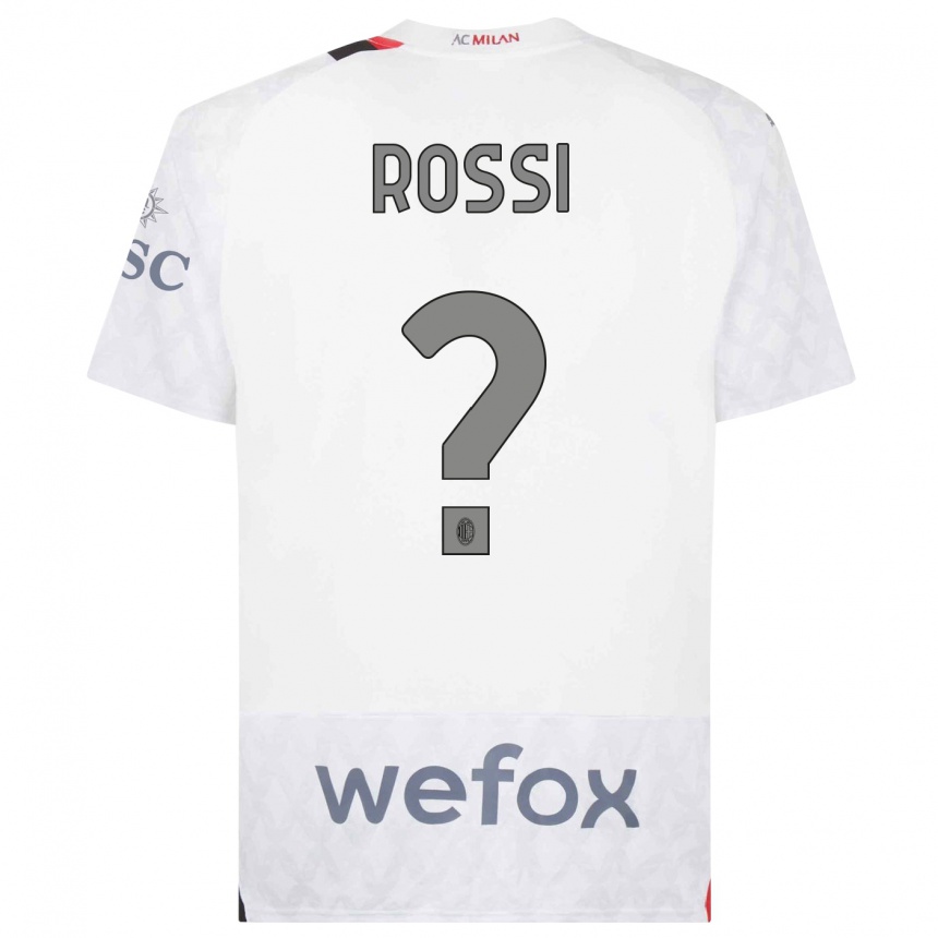 Kids  Gianluca Rossi #0 White Away Jersey 2023/24 T-Shirt