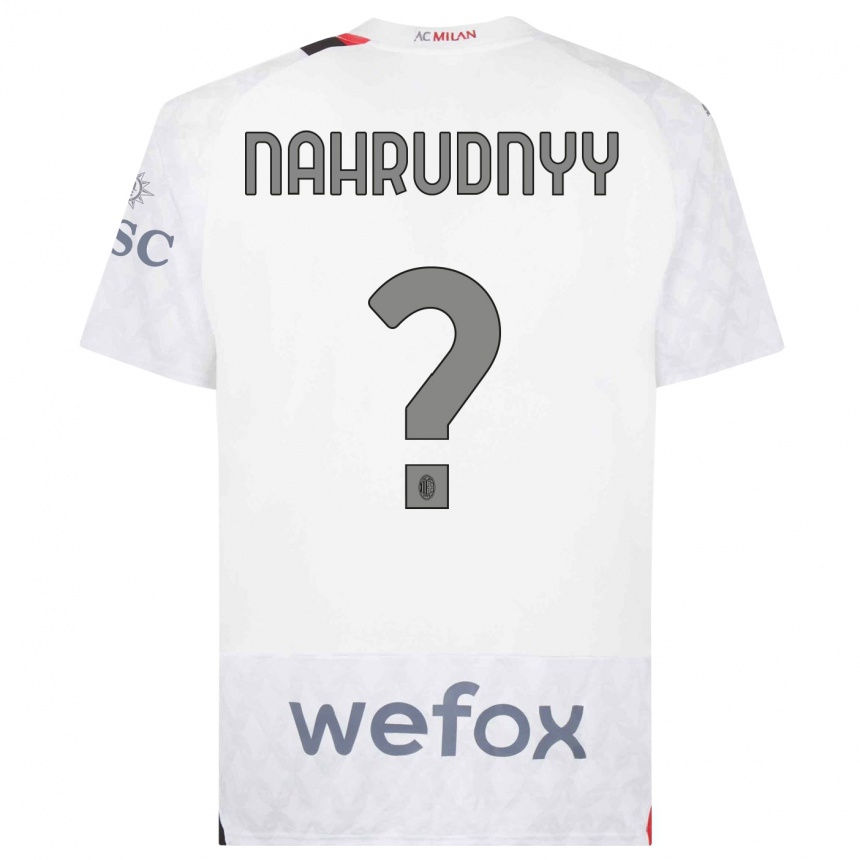 Kids  Vladislav Nahrudnyy #0 White Away Jersey 2023/24 T-Shirt