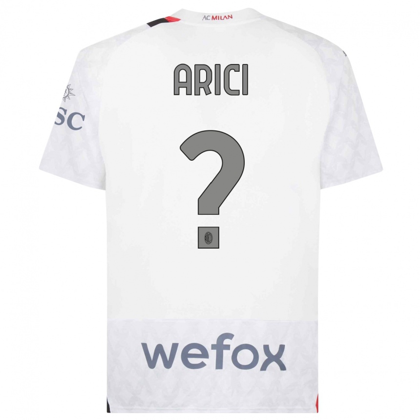 Kids  Alberto Arici #0 White Away Jersey 2023/24 T-Shirt