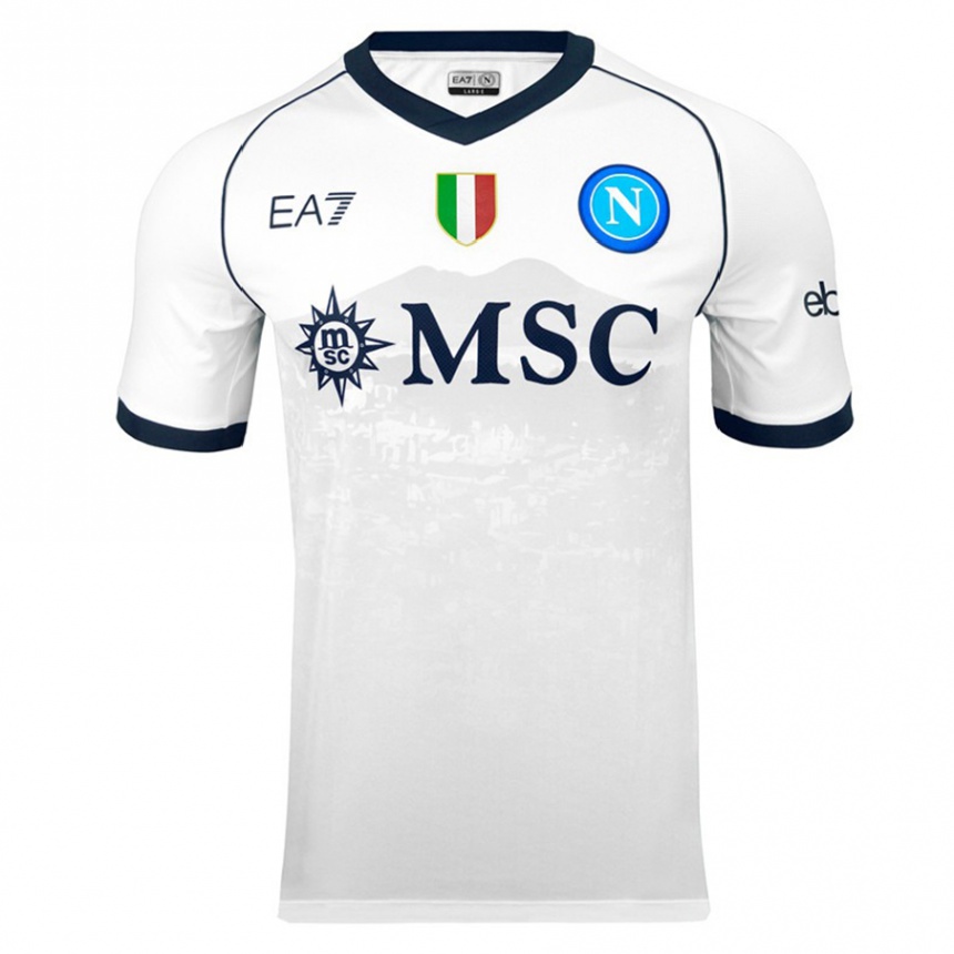 Kids  Davide Marfella #12 White Away Jersey 2023/24 T-Shirt