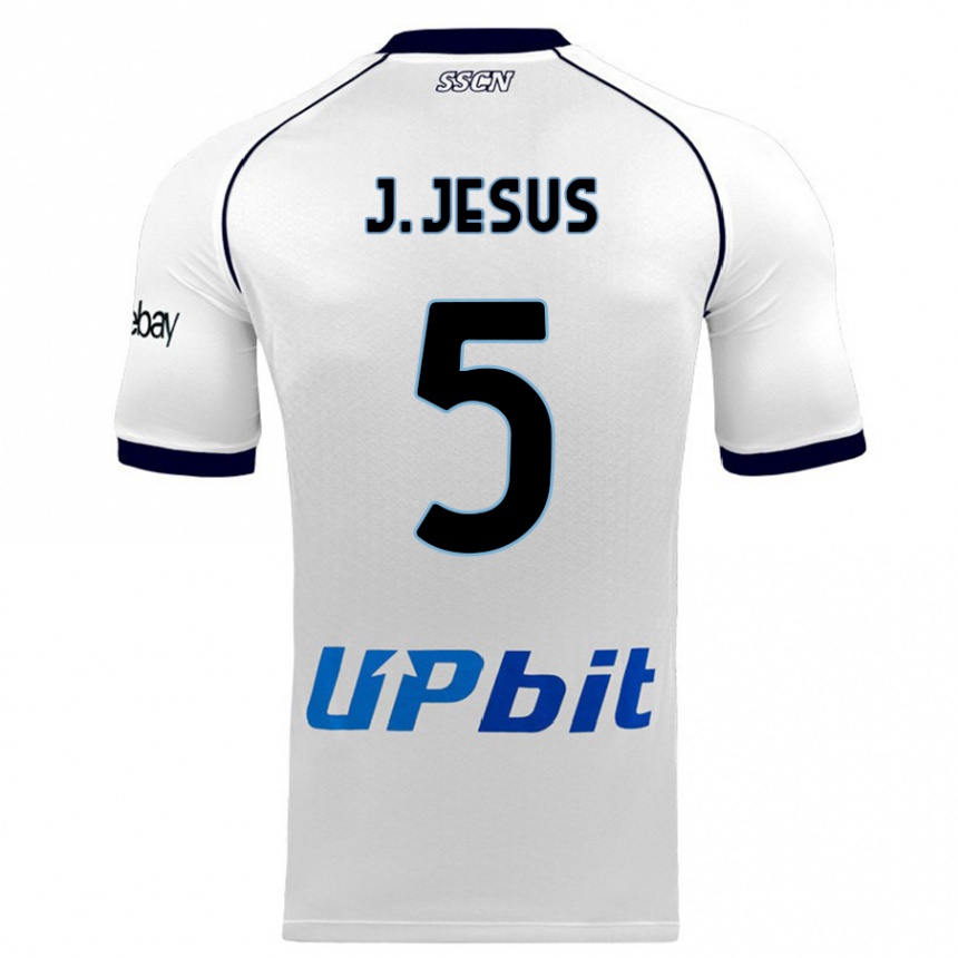 Kids  Juan Jesus #5 White Away Jersey 2023/24 T-Shirt