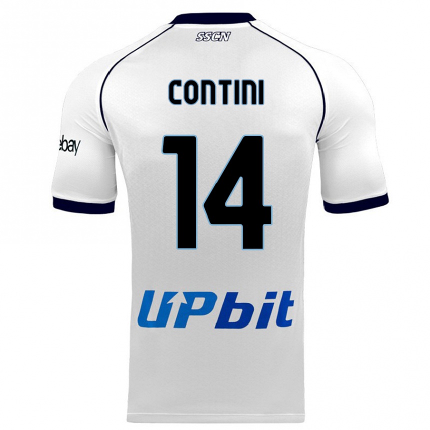 Kids  Nikita Contini #14 White Away Jersey 2023/24 T-Shirt