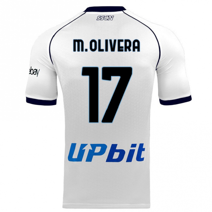 Kids  Mathias Olivera #17 White Away Jersey 2023/24 T-Shirt