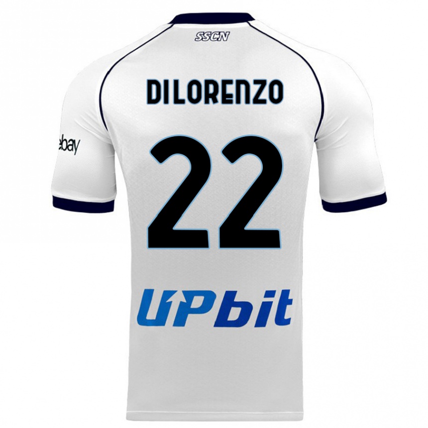 Kids  Giovanni Di Lorenzo #22 White Away Jersey 2023/24 T-Shirt