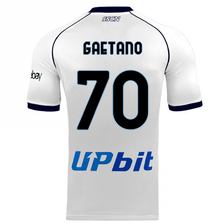 Kids  Gianluca Gaetano #70 White Away Jersey 2023/24 T-Shirt