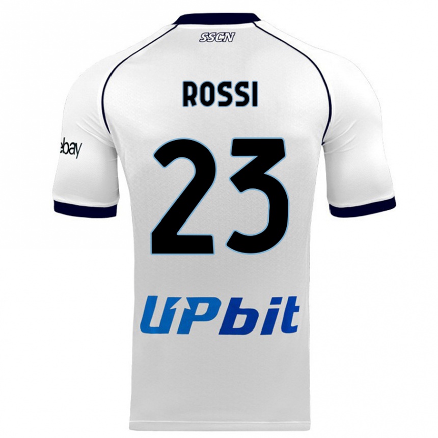 Kids  Leonardo Rossi #23 White Away Jersey 2023/24 T-Shirt