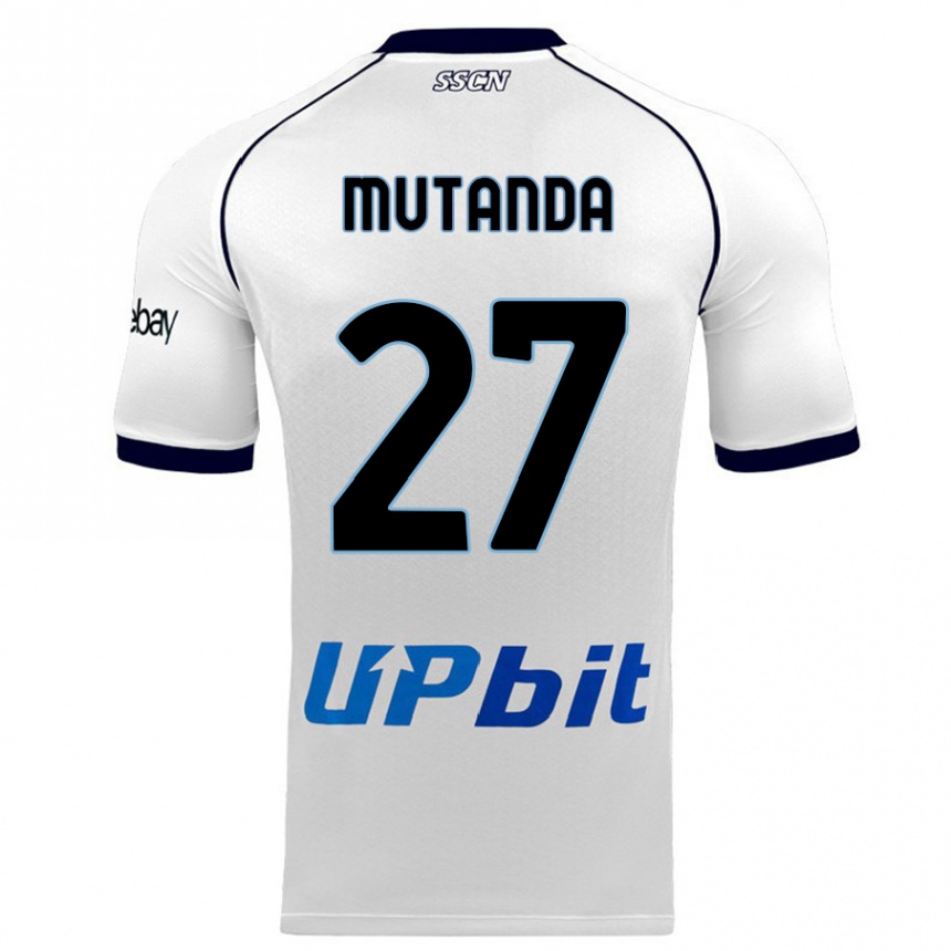 Kids  Noah Mutanda #27 White Away Jersey 2023/24 T-Shirt