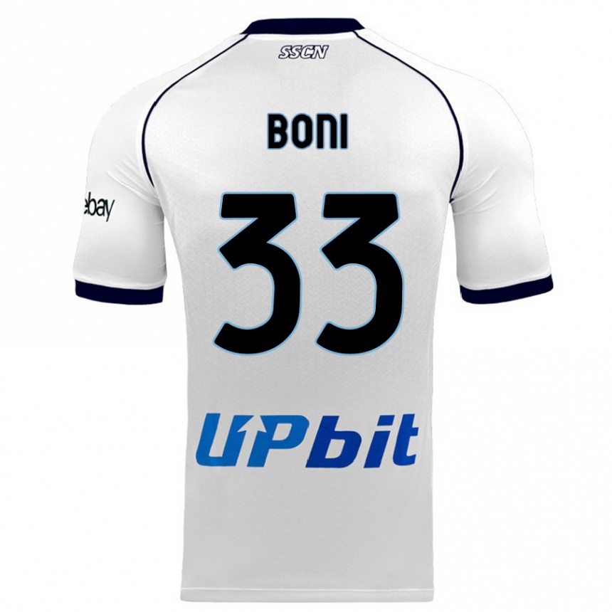 Kids  Landry Boni #33 White Away Jersey 2023/24 T-Shirt