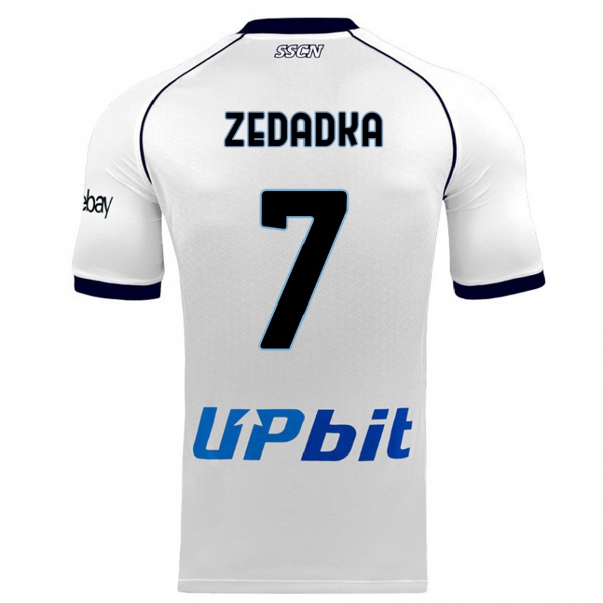 Kids  Karim Zedadka #7 White Away Jersey 2023/24 T-Shirt