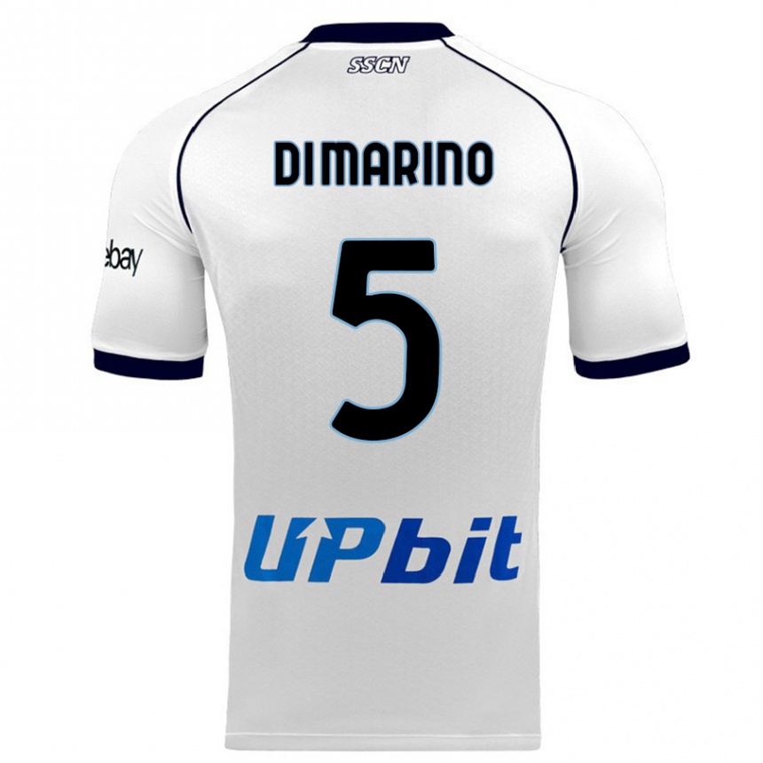 Kids  Paola Di Marino #5 White Away Jersey 2023/24 T-Shirt