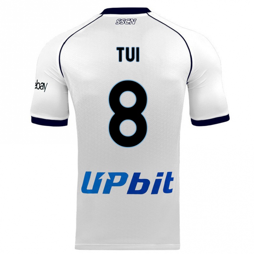 Kids  Sara Tui #8 White Away Jersey 2023/24 T-Shirt