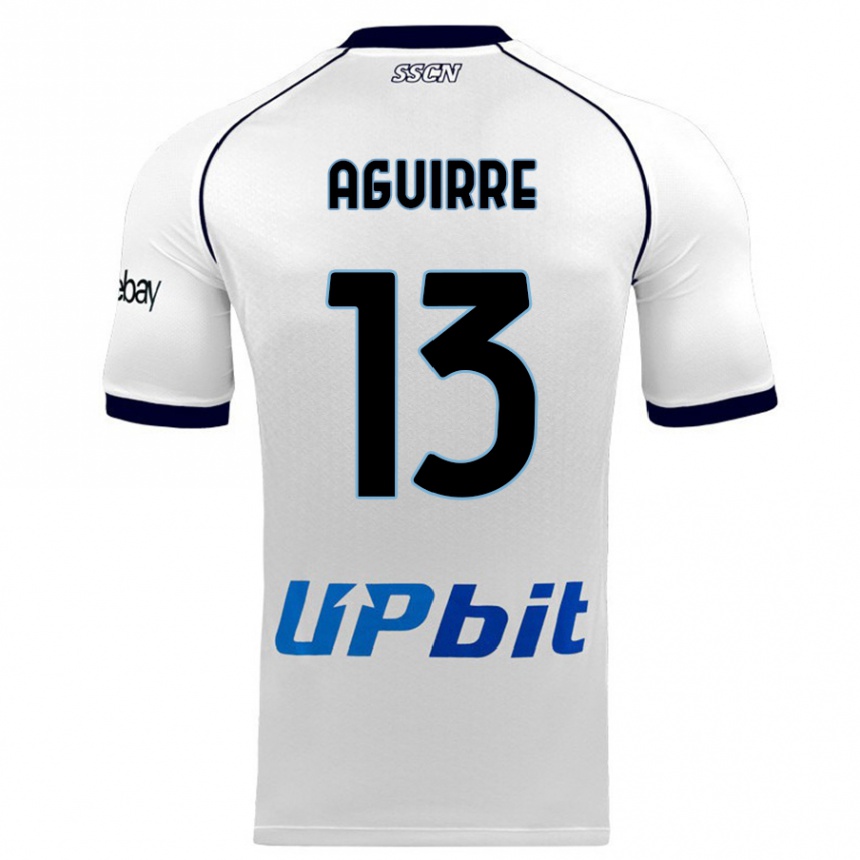 Kids  Yolanda Aguirre #13 White Away Jersey 2023/24 T-Shirt